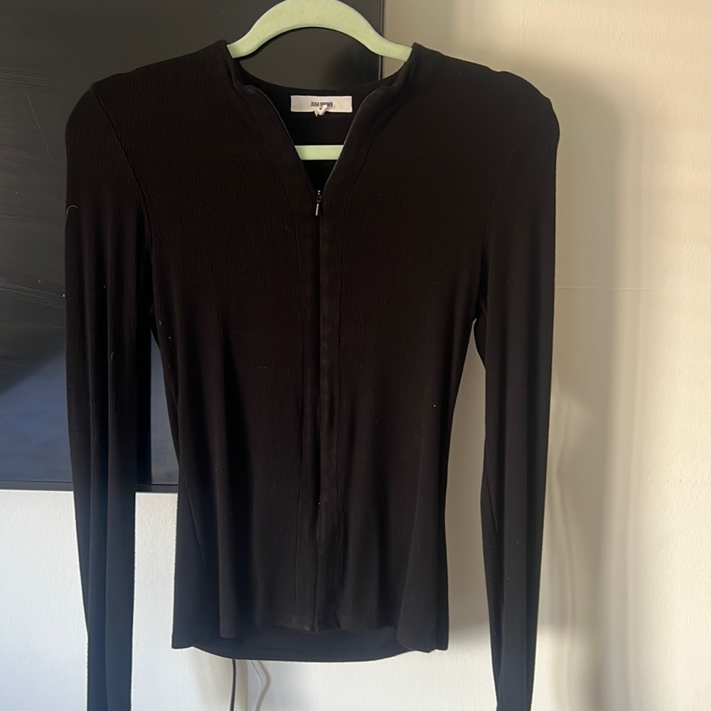 Jonah brown long sleeve zip up